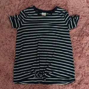 Girls striped wondernation shirt size L 10/12